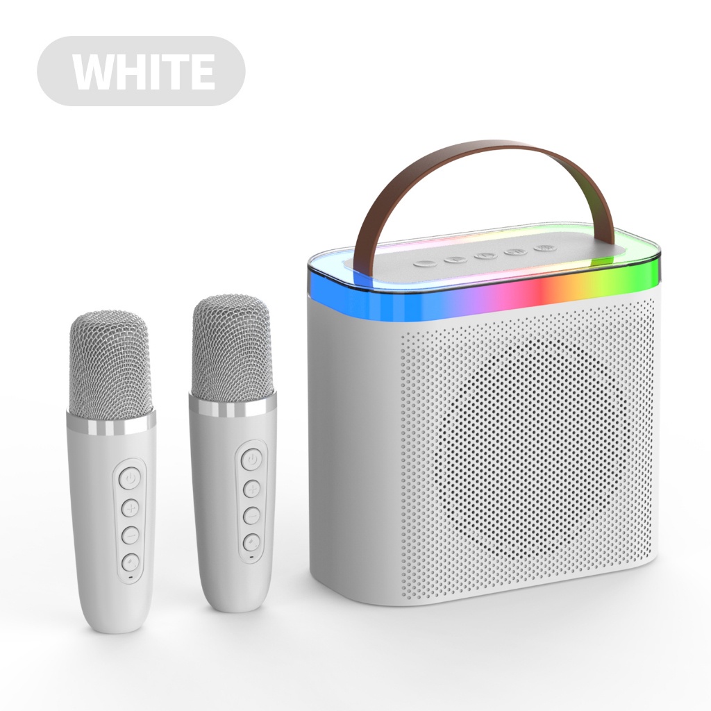 Goojodoq Mini Bluetooth Loa Karaoke Không Dây Có Micro Âm Thanh Lossless Và Đèn RGB Chất Lượng Cao Ngoài Trời Di