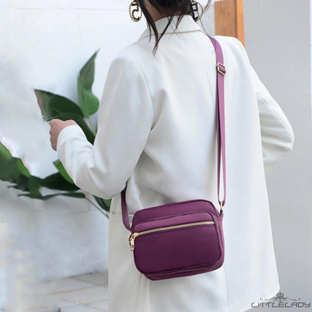 Túi Đeo Chéo Nhiều Ngăn Khóa Kéo Thời Trang Cho Nữ