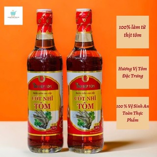 Nước mắm đầu bếp tôm, cốt nhỉ tôm 50% độ đạm làm từ tôm thật 100% - 500ml - đặc sản nước mắm việt