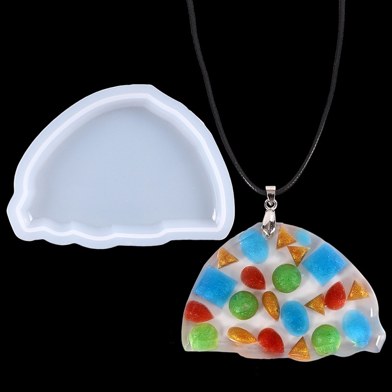 DIY Crafts Semicircle Pendant Epoxy Resin Mold Keychain Silicone Mould