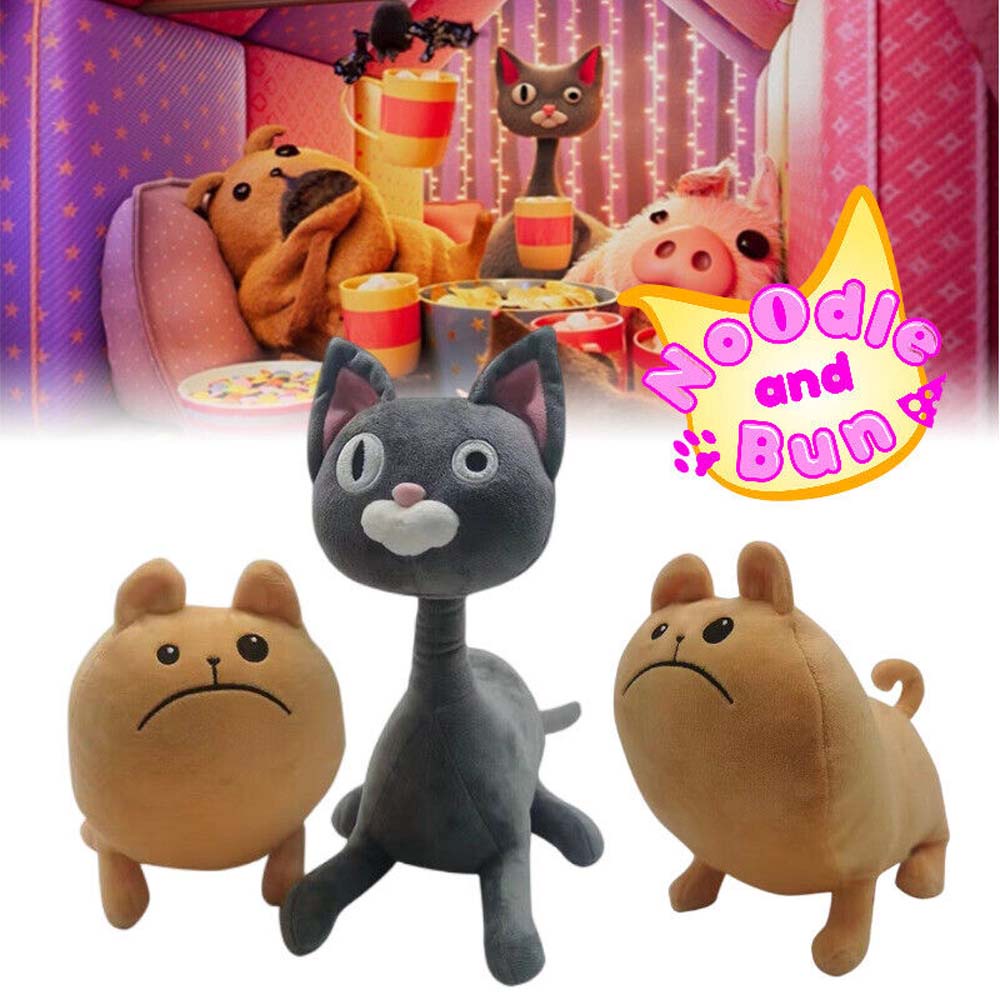 Noodle and Bun Plush Dolls Noodle Cat Bun Dog Stuffed Toys For Kids Home Decor Baby Educational Toys