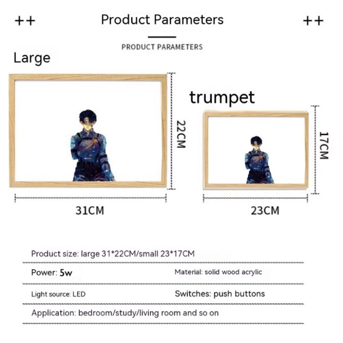 Tranh Treo Tường 3 Màu Hình anime attack on titan Mừng Năm Mới