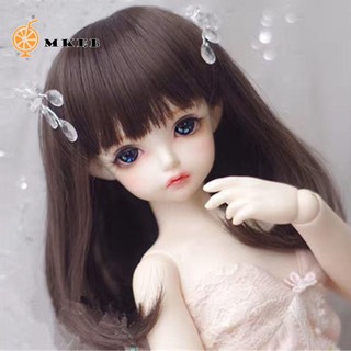 Mkeb tóc giả kiểu búp bê bjd tỉ lệ 1 / 6