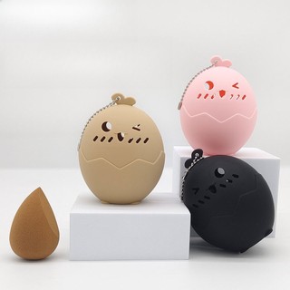 ✨hộp đựng mút trang điểm hộp đựng mút trang điểm đen hộp đựng mút trang điểm bằng silicon hình quả trứng dễ thương