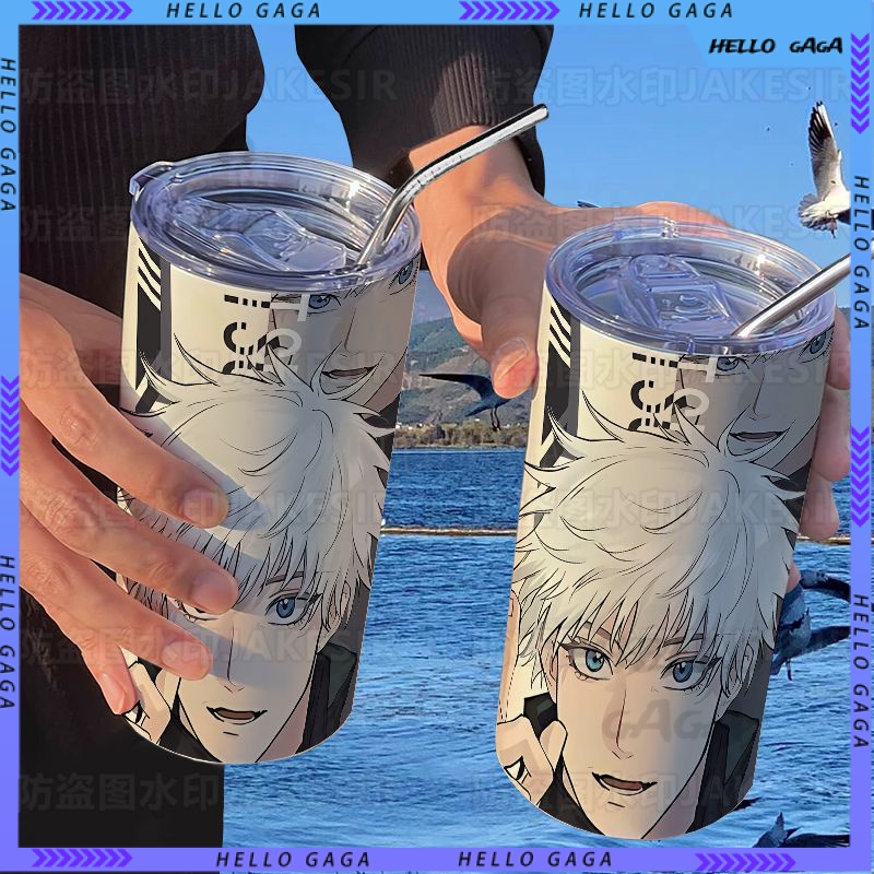 Bình Giữ Nhiệt Có Ống Hút Cao Cấp Hình gojo go