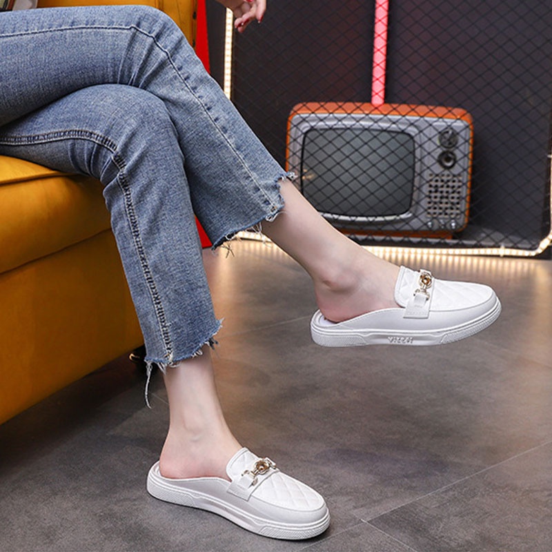 Dép Bít Mũi Đế Bằng Phong Cách Hàn Quốc Thời Trang Cho Nữ