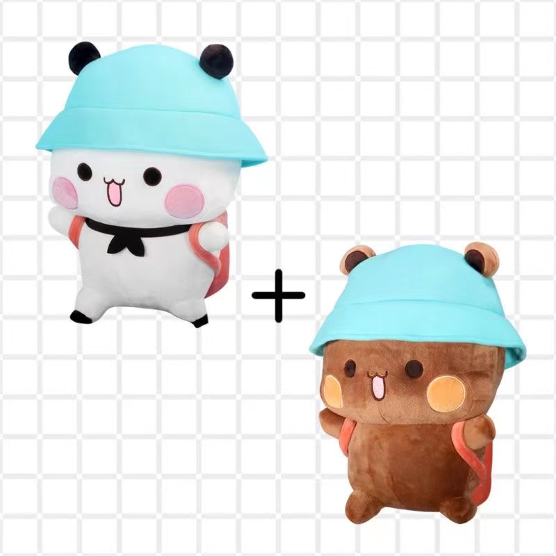 Mới Bubu Và Dudu Panda Sang Trọng Hoạt Hình Dễ Thương Gấu Trúc Gấu Kawaii Búp Bê Nhồi Bông Gối Mềm Đ