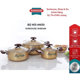 BỘ NỒI ANOD SUNHOUSE SH6634N_Hàng chính hãng