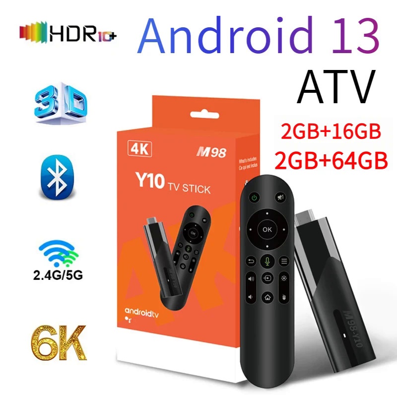 M98-y10 TV Châu Á Smart Stick PK DQ06 Allwinner H618 Dual WiFi 2,4G 5G BT5.0 2GB 16GB HD 6K 1080P Android 13 TV mi