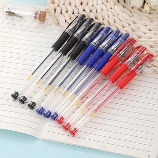 Set 10 bút bi nước đủ màu xanh, đỏ, đen, tím