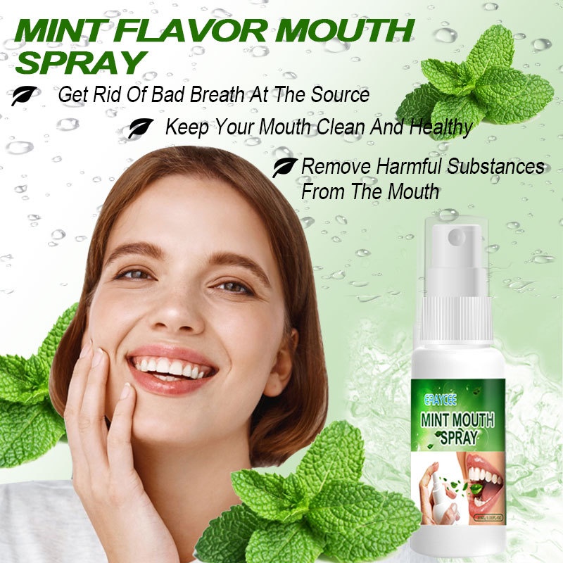 Xịt Thơm Miệng, Trắng Răng Bạc Hà ERAYCEE Mint Mouth Spray – Xịt ERAYCEE Hơi Thở Fresh, Tự Tin, Sảng Khoái Suốt Ngày