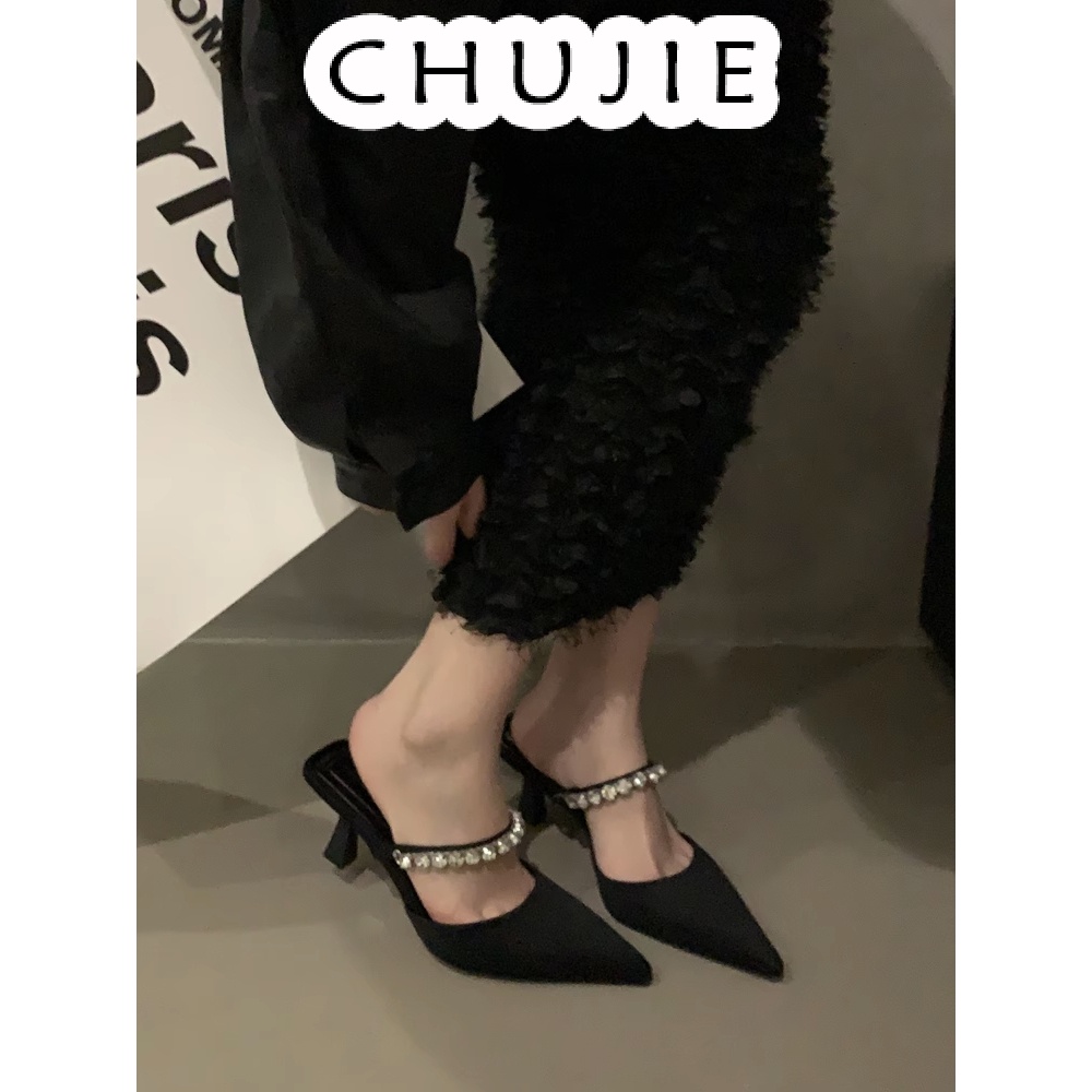 CHUJIE Giày cao gót mũi nhọn thời trang cá tính cho nữ 21Z23051509