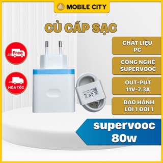 Bộ Củ Cáp Sạc Nhanh SuperVOOC 65W, 80W (Sạc Nhanh, Tương Thích Nhiều Thiết Bị) - BH Lỗi 1 Đổi 1