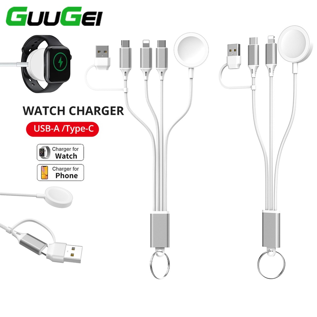 Dây Cáp Sạc USB Loại C 5 Trong 1 Cho Đồng Hồ Aple Watch Type C i-Phone