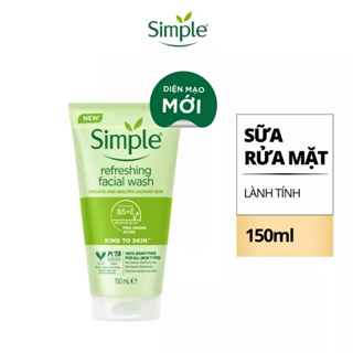 Sữa Rửa Mặt Simple CHÍNH HÃNG Cho Da Dầu Mụn, Khô, Nhạy Cảm 150ml