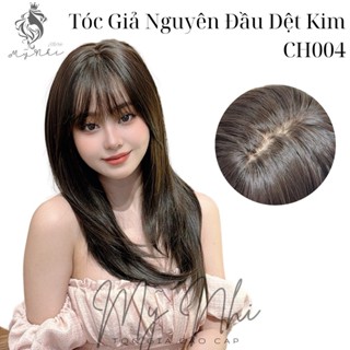Tóc Giả Nguyên Đầu Dệt Kim Cúp Layer Mái Thưa CH004 50cm