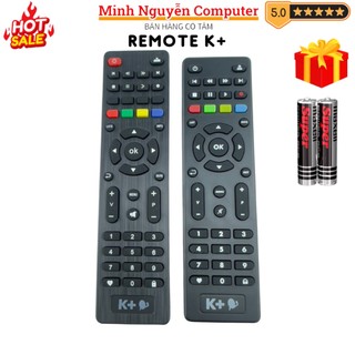 Remote điều khiển đầu thu K+ HD mới, điều khiển tivi đầu thu K+ HD Chảo - Tặng kèm pin - Minh Nguyễn