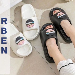 Dép nhựa eva đế dày họa tiết hoạt hình đơn giản cho cặp đôi