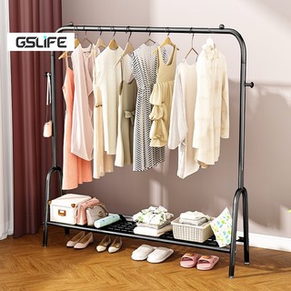 Gslife kệ treo quần áo có bánh xe xoay 360 độ đa năng-kệ đa năng treo quần áo và đựng đồ tiện lợi