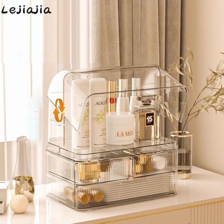 Hộp đựng đồ để bàn nắp lật hai lớp chống bụi tiện lợi