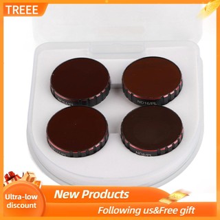 Treee Bộ lọc ống kính máy ảnh 4 chiếc dành cho bộ Osmo Action 8PL / 16PL 32PL 64PL