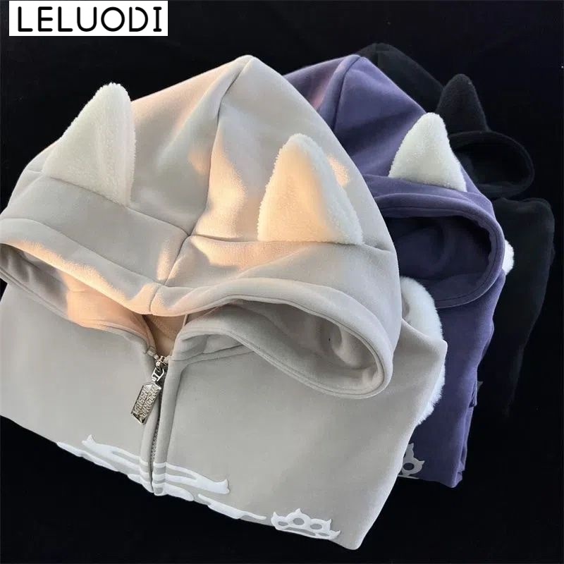 LELUODI Áo Khoác hoodie áo khoác áo hoodie  A28J12L