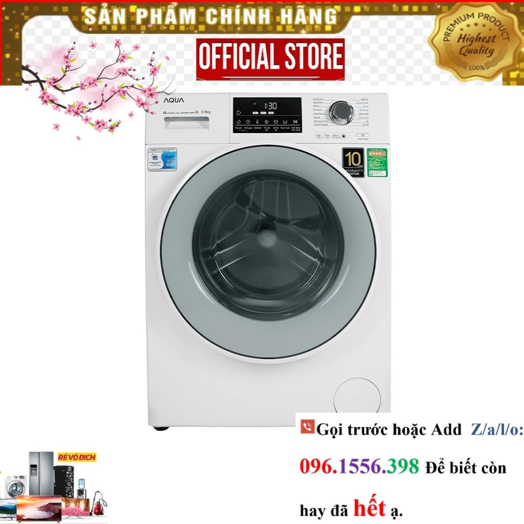 Máy giặt Aqua Inverter 8.5 kg AQD-D850E W ~P&G