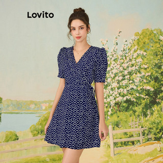 Đầm Lovito họa tiết hoa nhí phong cách thường ngày cho nữ L83ED174