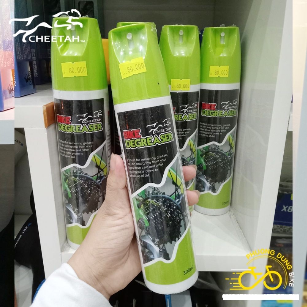 Chai xịt rửa xích líp đĩa xe đạp CHEETAH 300ml - Hàng chính Hãng