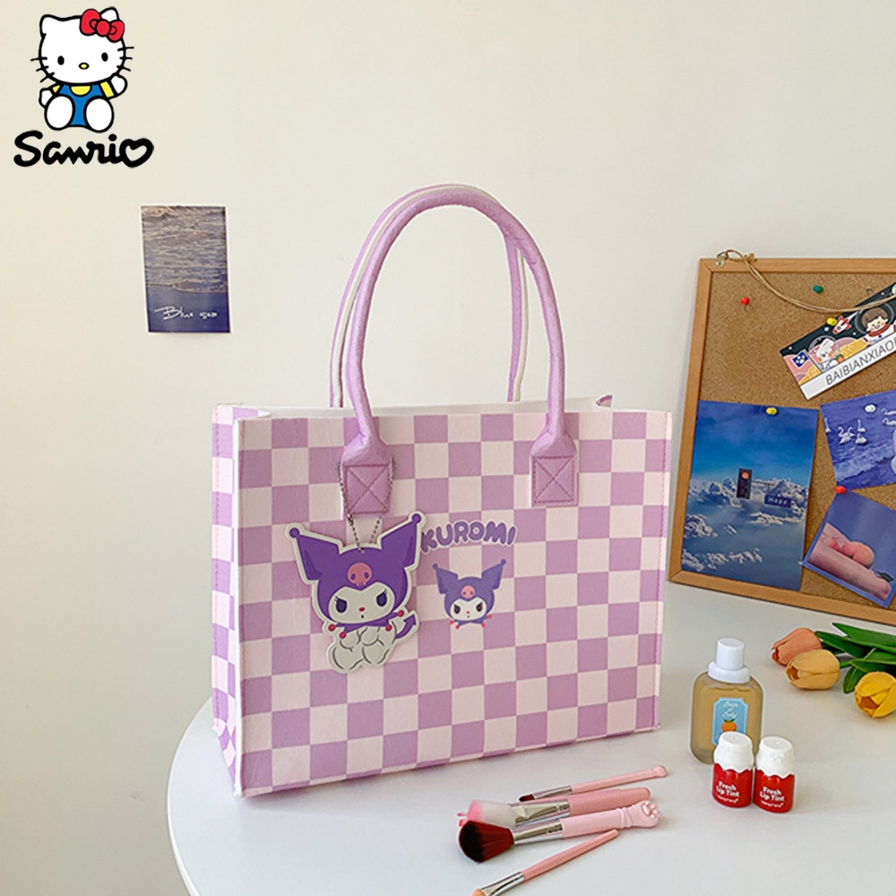 Mới Túi Xách Tay / Đeo Vai Sức Chứa Lớn Họa Tiết Hoạt Hình kuromi my melody Cho Nữ