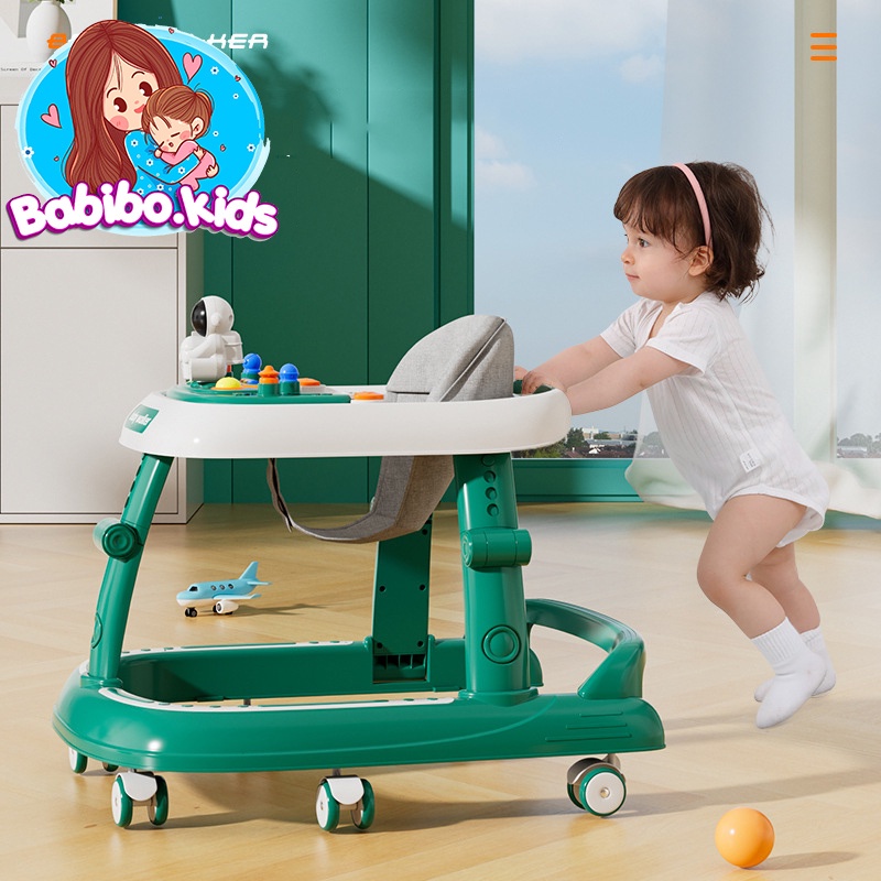 Xe tập đi tròn cho bé có nhạc  kết hơp bàn ăn -Babibo.Kids