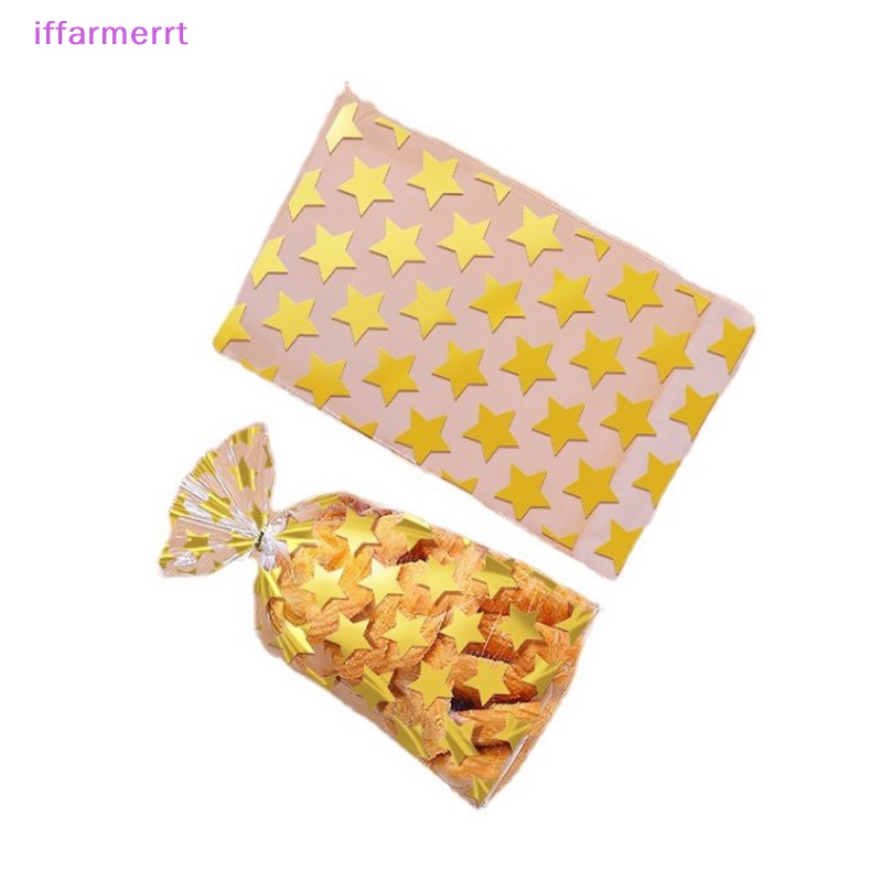 Set 100 Túi Nhựa Bóng Kính Trong Suốt Đựng Bánh Kẹo 8x10 + 3cm In Họa Tiết Giáng Sinh diy