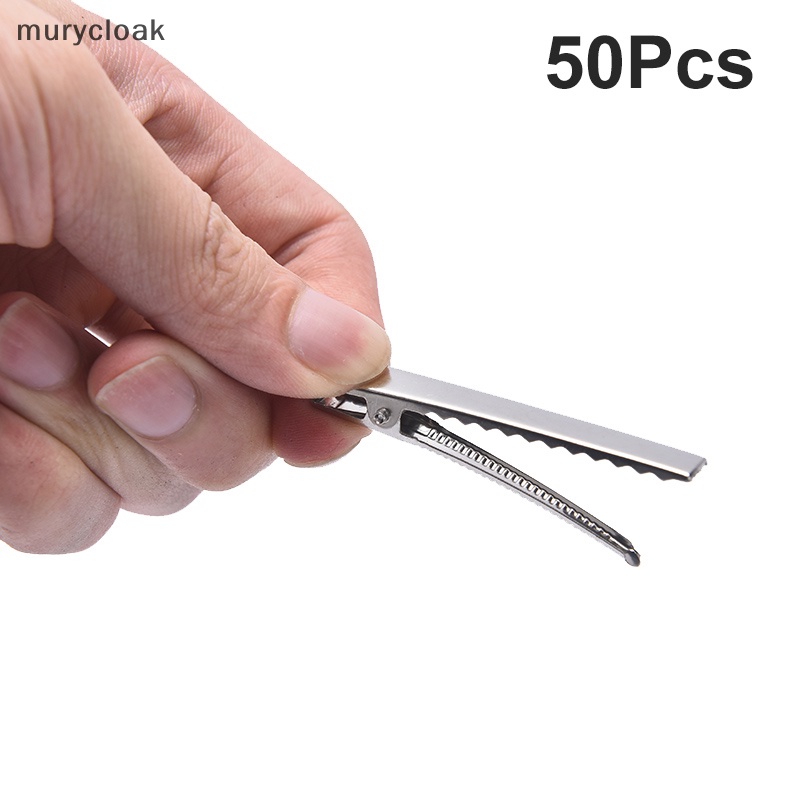 Set 50 Kẹp Cá Sấu Kim Loại Màu Bạc vn