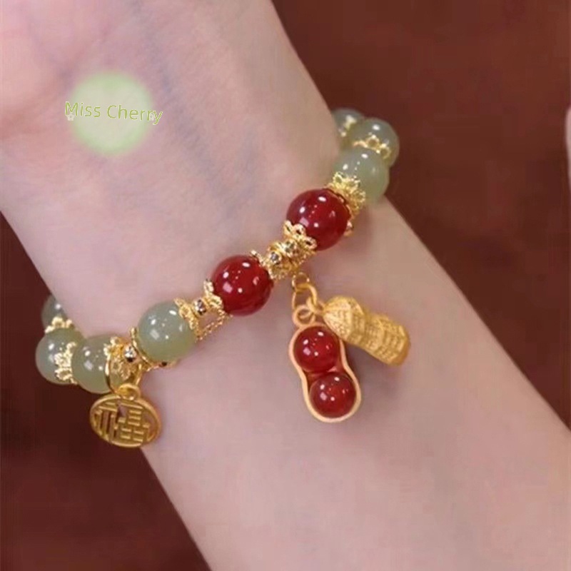 Vòng Tay Ngọc Bích Giả Thời Trang harajuku Cho Nữ