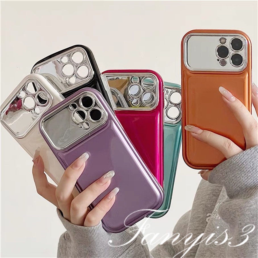 Ôp Điện Thoại tpu Tráng Gương Màu Trơn Thời Trang Sang Trọng Cho iphone 15 14 13 12 11 pro max 11 12 13 14 15 Ốp