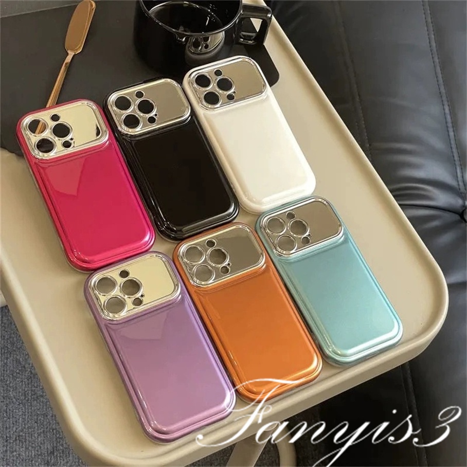 Ôp Điện Thoại tpu Tráng Gương Màu Trơn Thời Trang Sang Trọng Cho iphone 15 14 13 12 11 pro max 11 12 13 14 15 Ốp
