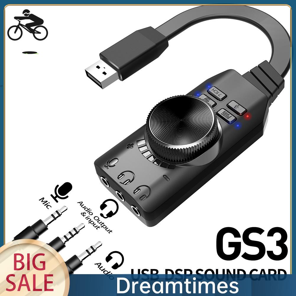 Thẻ Chuyển Đổi Âm Thanh usb 3.5mm gs3 7.1 Cho pc dreamtimes1.vn