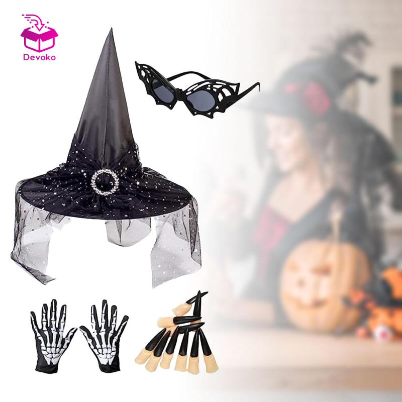 Mũ phù thủy hóa trang halloween DEVOKO cho người lớn