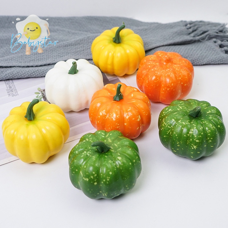 Trái Bí Ngô Giả mini Trang Trí halloween Mới