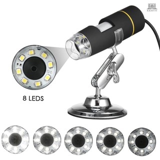 1000X Magnification USB Digital Microscope with OTG Function Endoscope 8-LED Light Magnifying Glass Magnifier with Stand