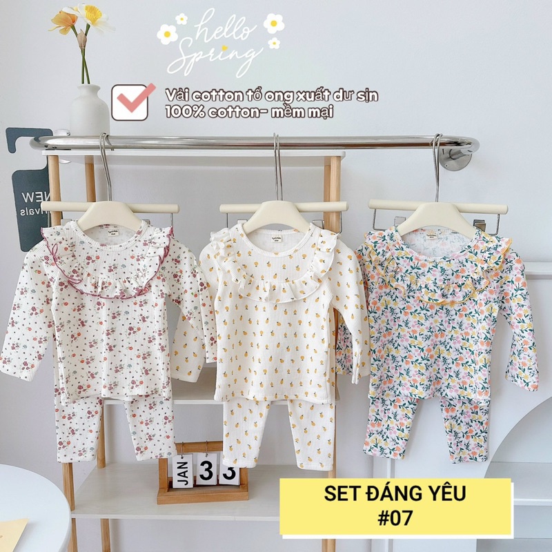 BỘ BÈO SIÊU XINH CHO BÉ, BỌ DÀI TAY THU ĐÔNG CHO BE GAI