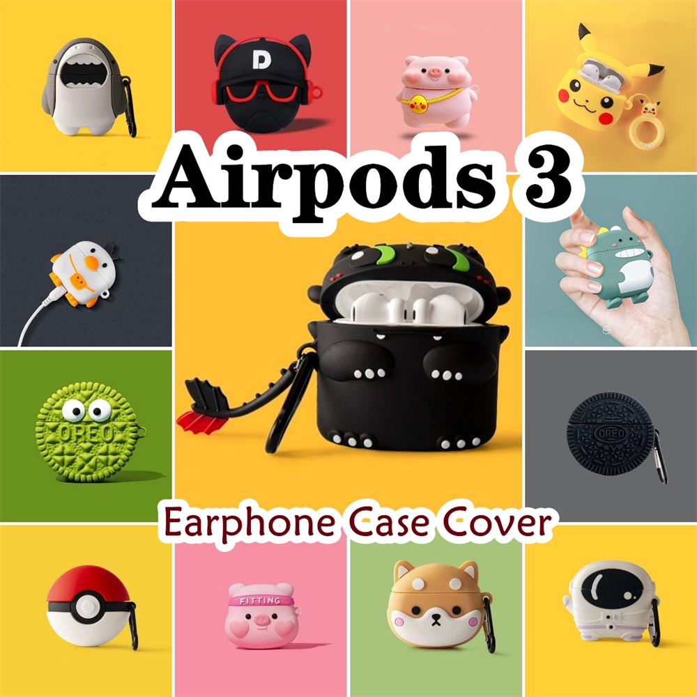 [3Cideas] Dành Cho Vỏ AirPods 3 Ba Lô Hoạt Hình Dễ Thương Vịt Cho Vỏ AirPods 3 Vỏ Tai Nghe Mềm Vỏ