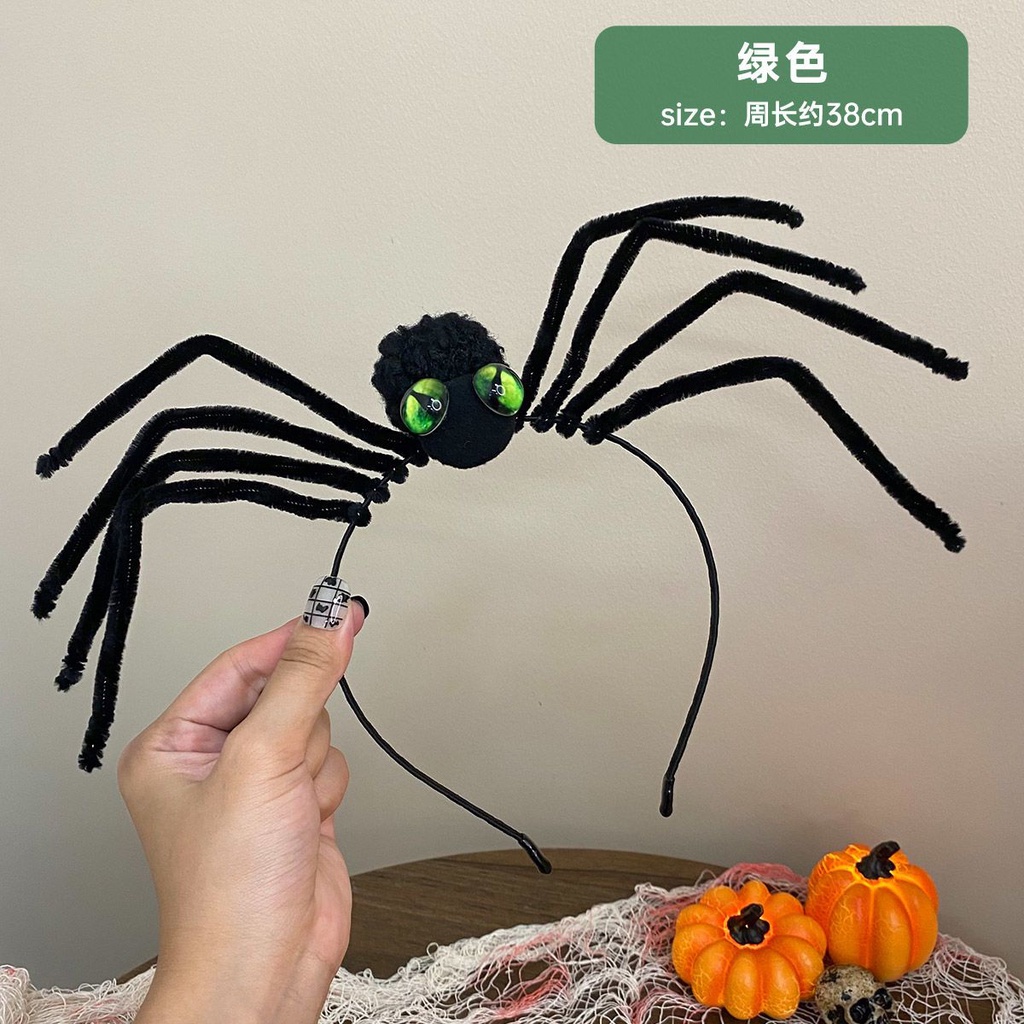 Băng Đô Cài Tóc Hình Nhện Đen Phong Cách halloween