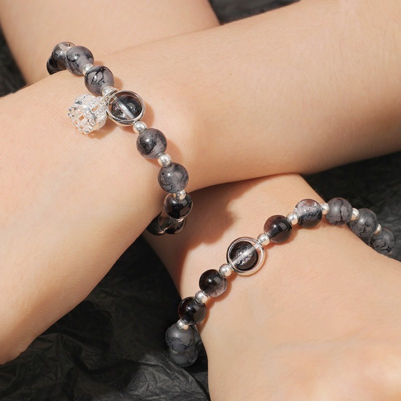 1 Vòng Tay Ngọc Trai Giả / Vòng Tay Hình Thỏ Mắt Mèo / Bướm Phong Cách Pháp Sang Trọng