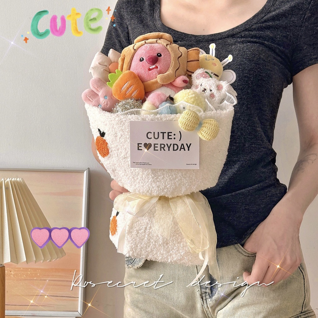 Loopy Bó Hoa Nhồi Bông Nhỏ Dễ Thương Sáng Tạo Làm Quà Sinh Nhật Cho Bạn Gái