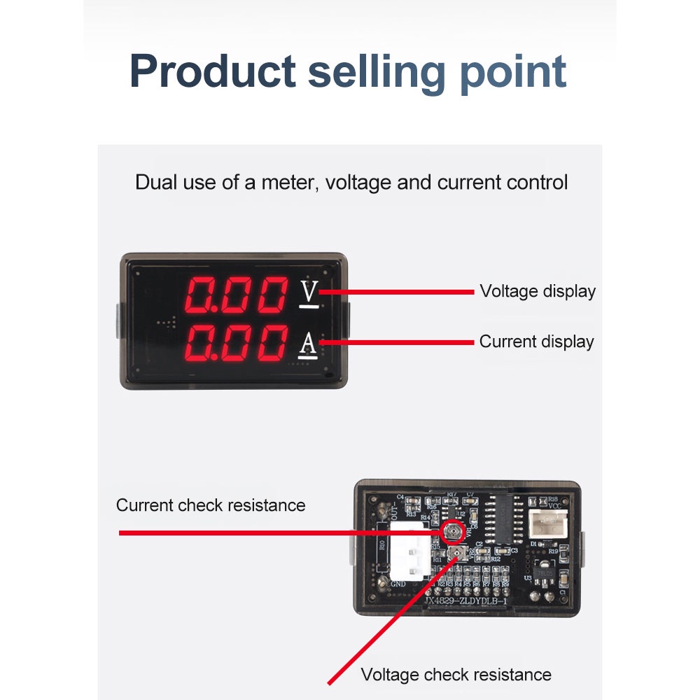 Gaqee Vôn Kế Kỹ Thuật Số 0.28 inch dc 100v 10a Có Màn Hình led Hiển Thị