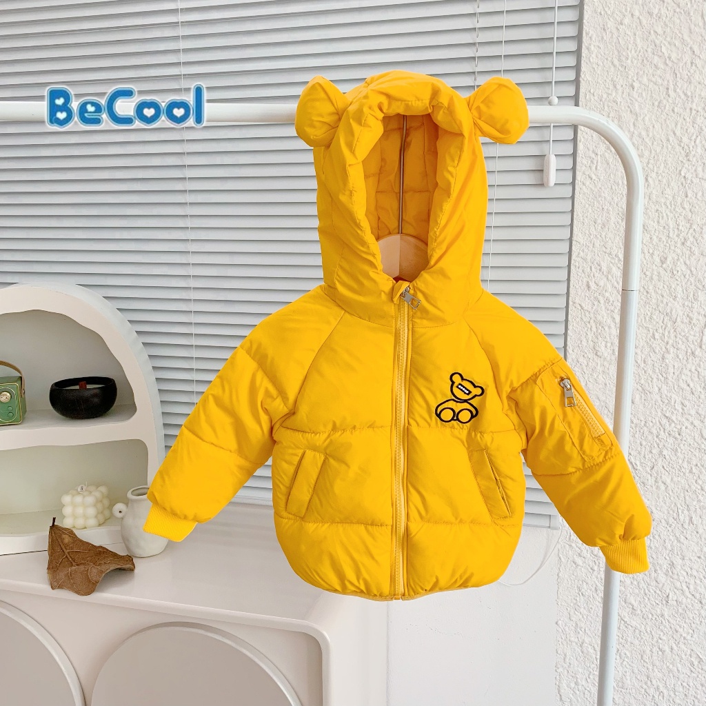 Áo Khoác Cho Bé Trai Bé Gái Thêu Gấu Cho Bé BAOBAOKIDS Cực Ấm Cho Bé Từ 10-26Kg