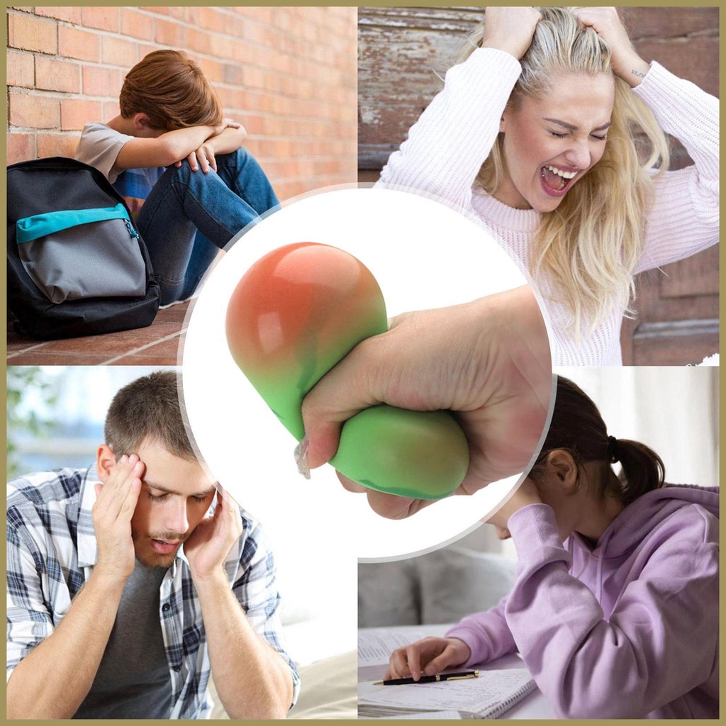 Đồ Chơi Nắn Bóp Đàn Hồi Giảm stress Hình Miếng Dưa Hấu paca3vn