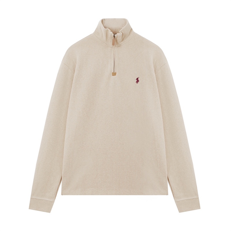 R-a55lph- lauren-small Áo hoodie Nửa Khóa Kéo Nửa Thêu Hình Ngựa Tiêu Chuẩn Cho Nam Và Nữ