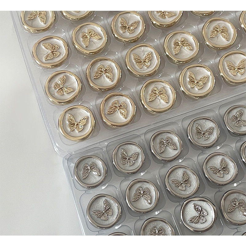 Set 10 Nút Áo Kim Loại Hình Bướm Phong Cách retro